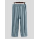 Men Retro Casual Wide Leg Cotton Linen Loose Yoga Pants