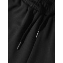 Mens Vintage Geometric Side Print Casual Drawstring Sweatpants