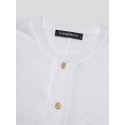 Men Thin Button Up Solid Color Long Sleeve Button Up Jumpsuit