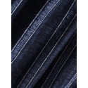 Mens Two Tone Striped Patchwork Flap Pocket Cotton Pants