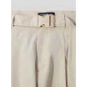 Men Expandable Waist Flat Front Loose Fit Casual Wide Leg Pants