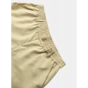 Men Solid Color Utility Pocket Street Elastic Waist Casual Cargo Pants