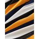 Men Colorful Stripe Shorts Quick Drying Mesh Lining Mid Length Beach Holiday Swim Trunks Shorts