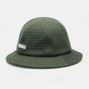 Men Solid Color Letter Patch Retro Street Sunshade Bucket Hat