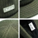 Men Solid Color Letter Patch Retro Street Sunshade Bucket Hat