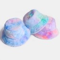 Unisex Rabbit Hair Color Gradient Rainbow Plush Warm All-match Casual Outdoor Bu
