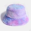 Unisex Rabbit Hair Color Gradient Rainbow Plush Warm All-match Casual Outdoor Bu