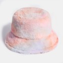 Unisex Rabbit Hair Color Gradient Rainbow Plush Warm All-match Casual Outdoor Bu