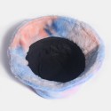 Unisex Rabbit Hair Color Gradient Rainbow Plush Warm All-match Casual Outdoor Bu