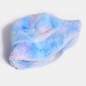 Unisex Rabbit Hair Color Gradient Rainbow Plush Warm All-match Casual Outdoor Bu