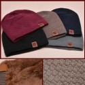 Unisex Wool Plus Velvet Thick Winter Keep Warm Outdoor Casual Brief Woolen Hat Beanie