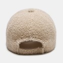 Men Newsboy Caps Lambswool Letter Embroidery Simple Warmth Baseball Cap for Women