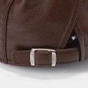 Collrown Men's PU Leather Beret Caps Casual Newsboy Cap Artificial Leather Warm Hats