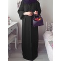 Women Vintage Solid Color Loose Casual Cardigan Abaya聽Kaftan Long Sleeve Robe